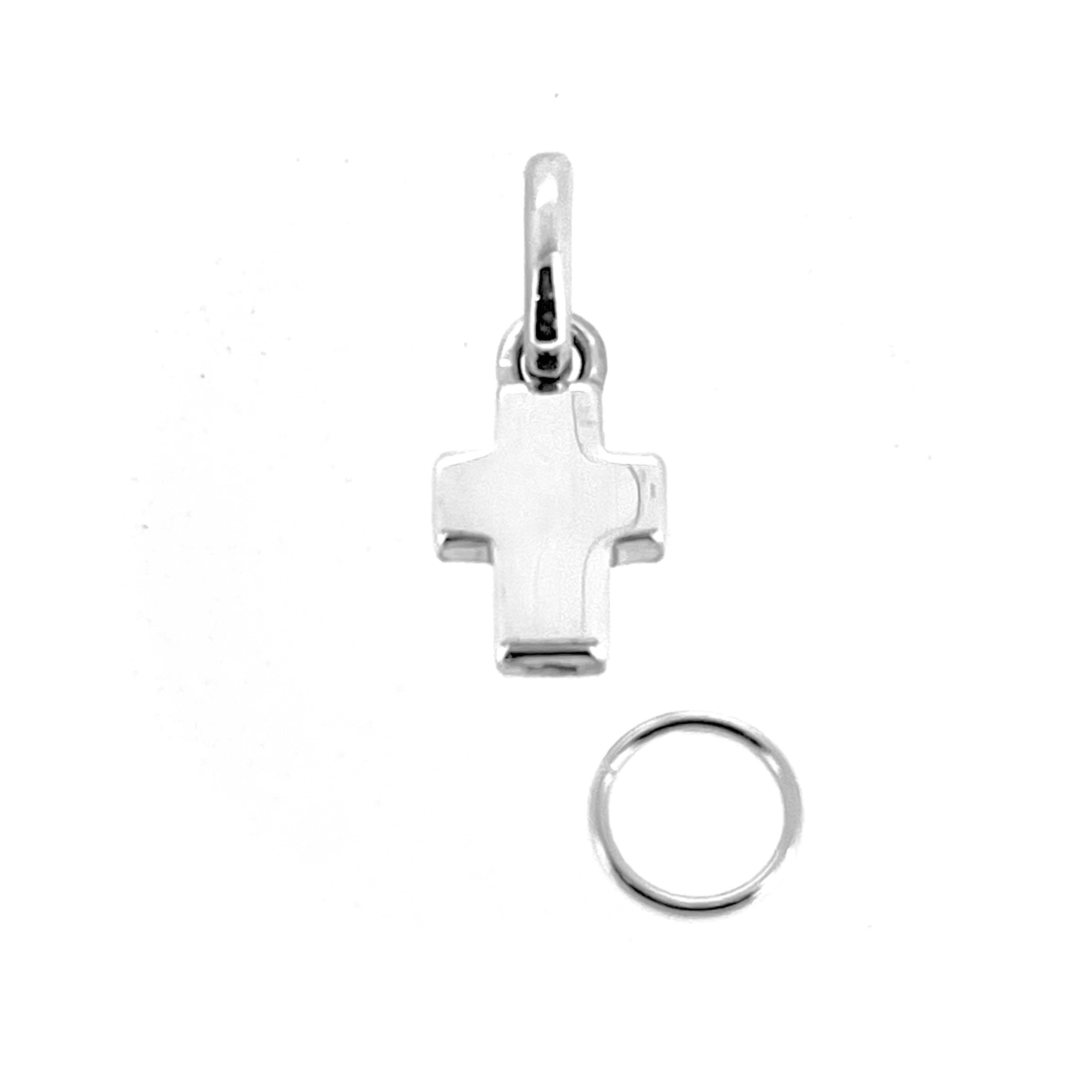 Mini Cross charm on white background