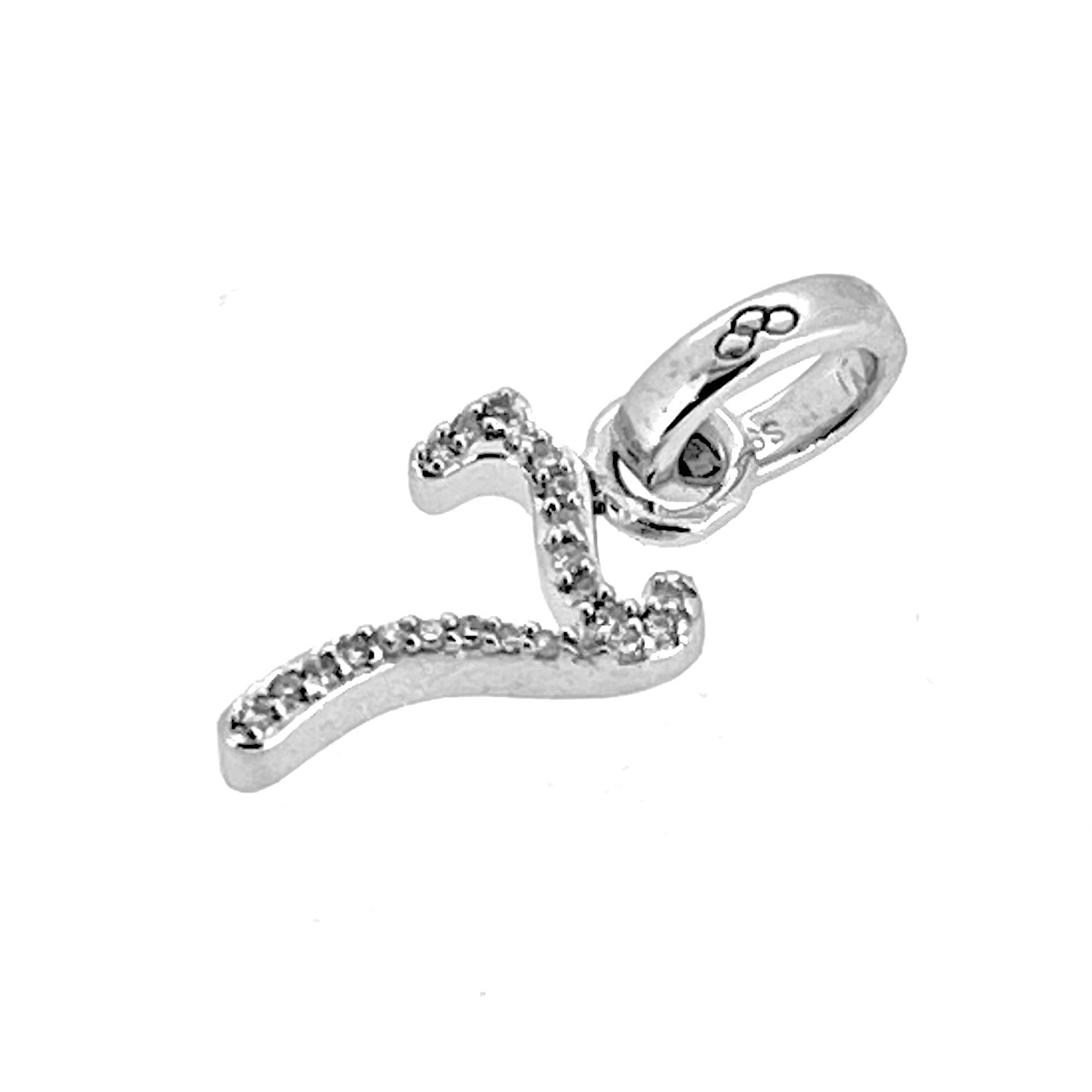 Side view of the Lucky Number 7 charm