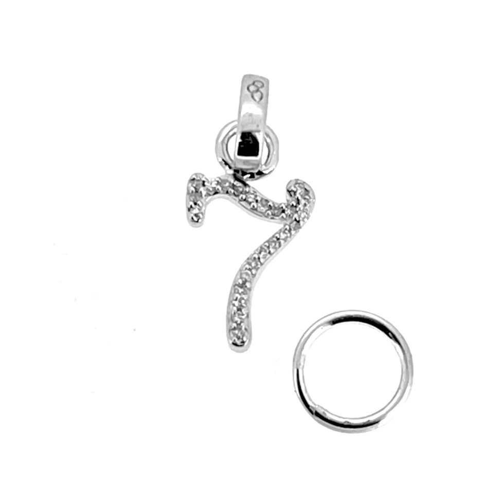 Lucky Number 7 in sterling silver