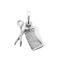 Vintage Links of London Scissors and Comb Charm – Sterling Silver