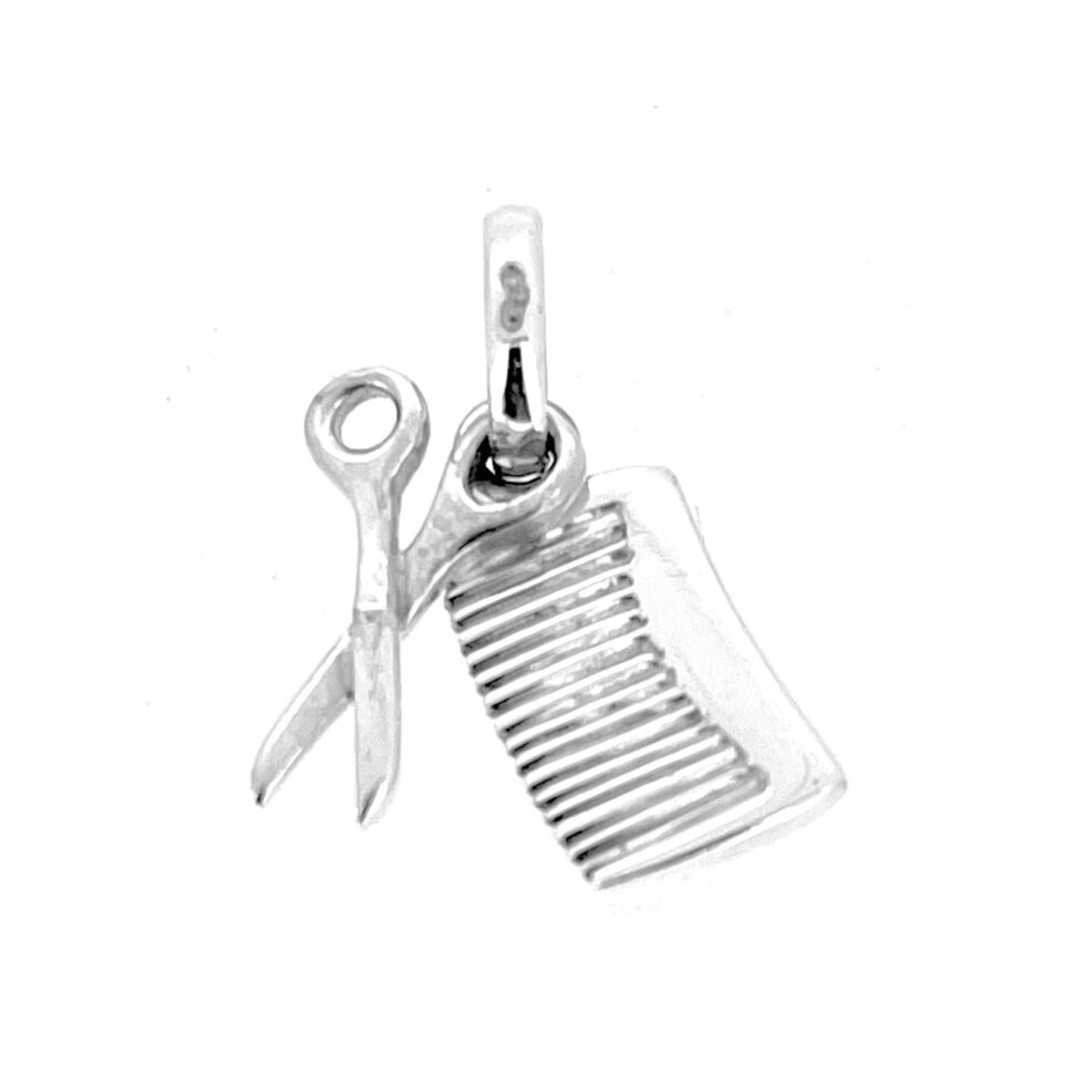 Vintage Links of London Scissors & Comb Charm front view