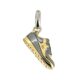 Side view of Links of London gold and black trainer charm