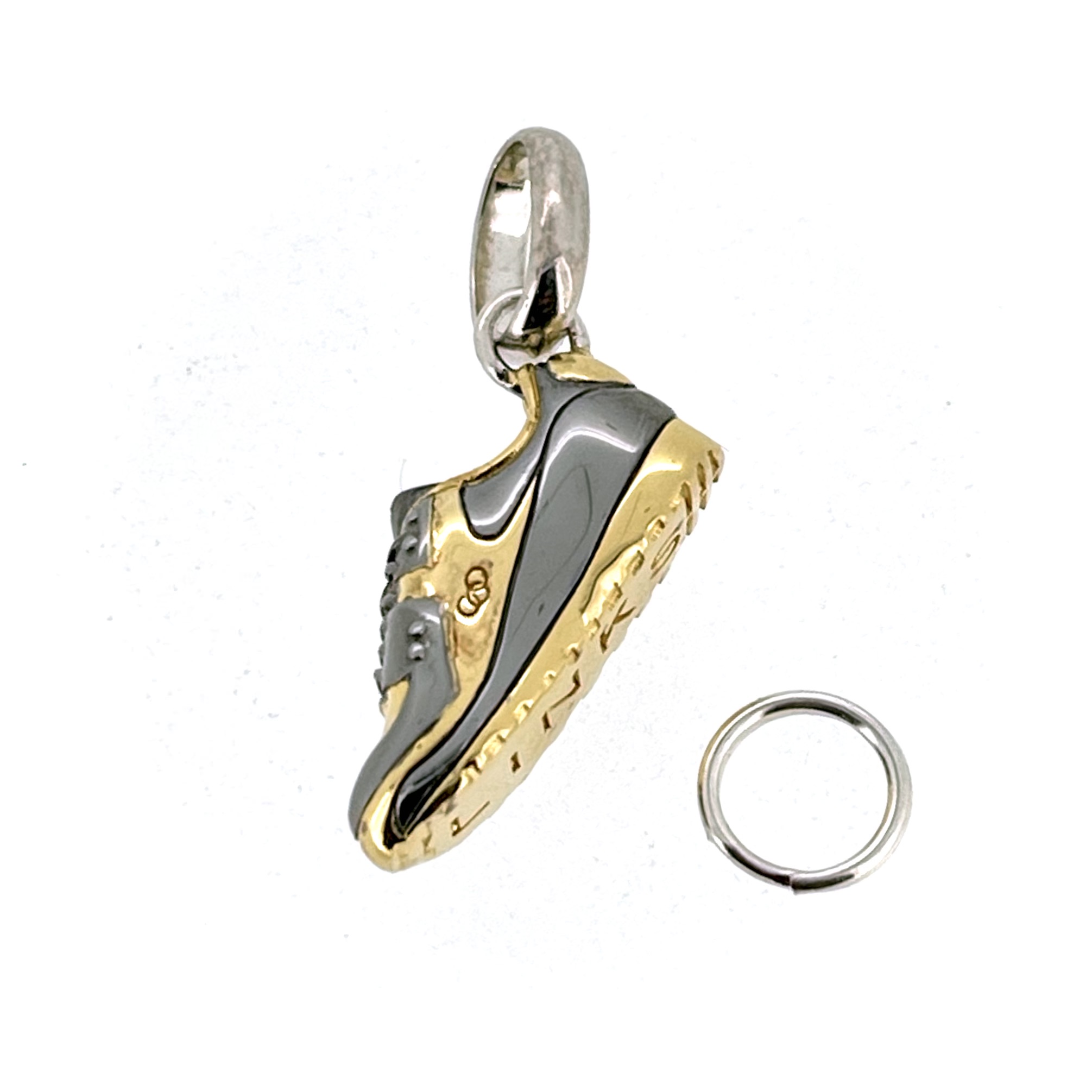 Links of London ‘A Day Out Shopping’ sneaker charm in black rhodium and gold vermeil