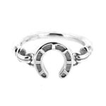 Vintage Links of London Horseshoe Ring | Sterling Silver Stirrup Shoulders | Ascot Style