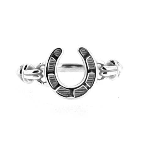 Vintage Links of London horseshoe ring front view