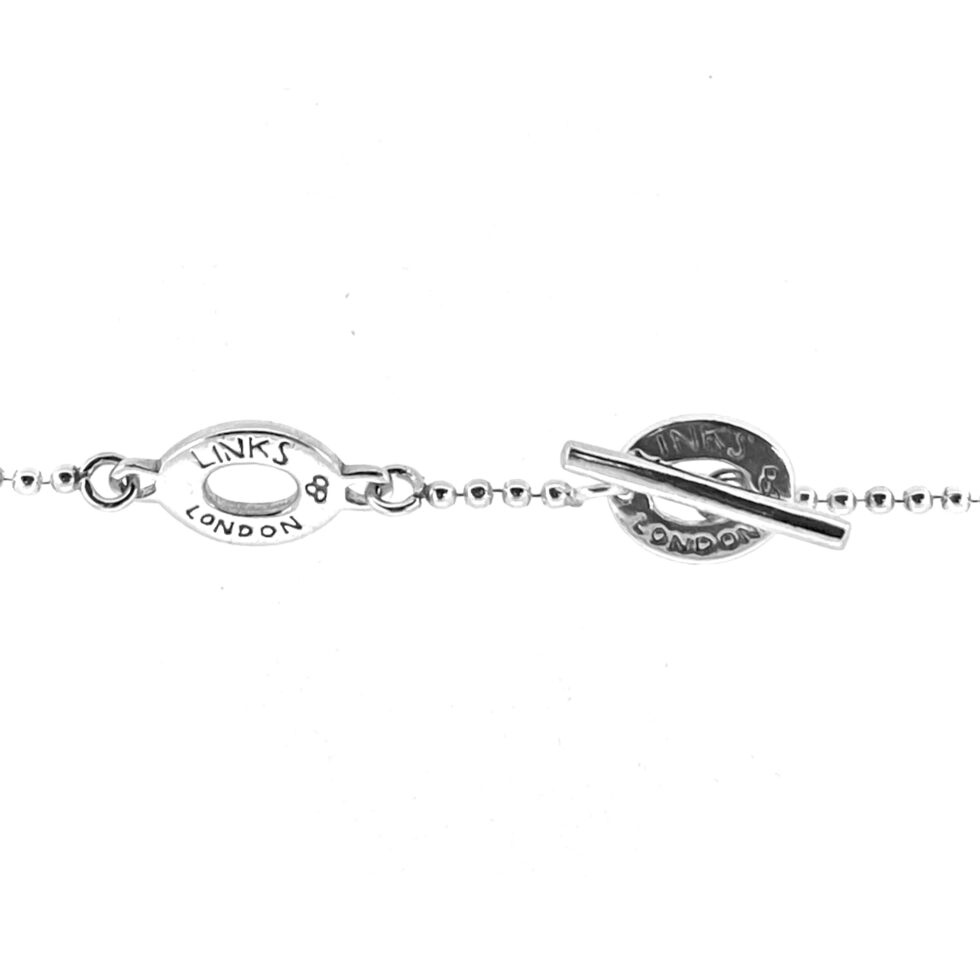 Bead chain with double toggle clasp