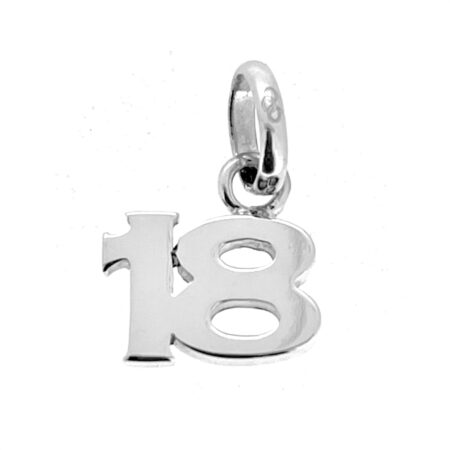 Vintage Links of London “18” Charm in sterling silver
