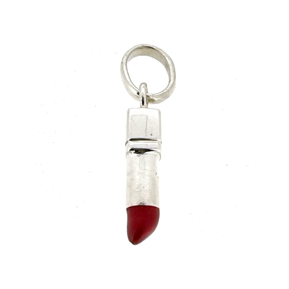 Links of London Lipstick Charm with worn red enamel tip