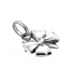 Sterling silver vintage bow charm, polished and ready to wear