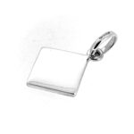 Back view of Baby on Board Charm showing smooth silver finish