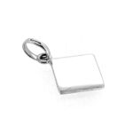 Back view of Baby on Board Charm showing smooth silver finish