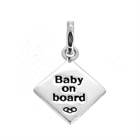 Vintage Links of London Baby on Board Charm front view