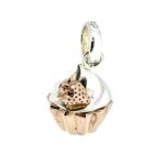 British Tea Keepsakes charm rose gold icing swirl