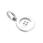 Polished rim and recessed satin centre Button Charm detail