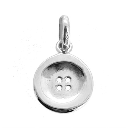 Vintage sterling silver Button Charm front view