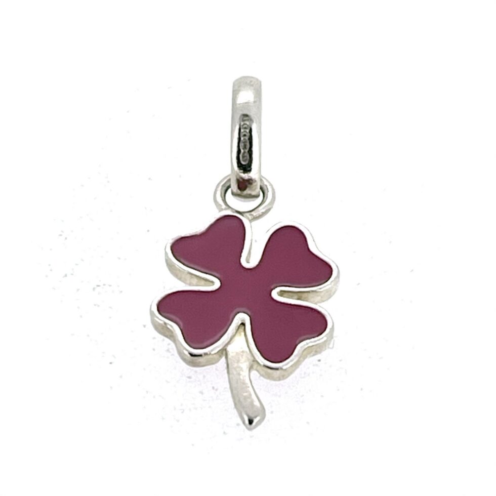 Vintage Links of London good luck charm in pink enamel