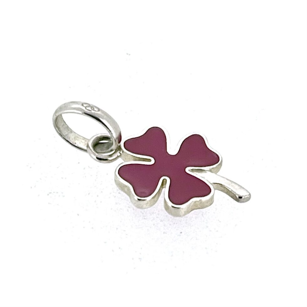 Links of London pink enamel charm angled view