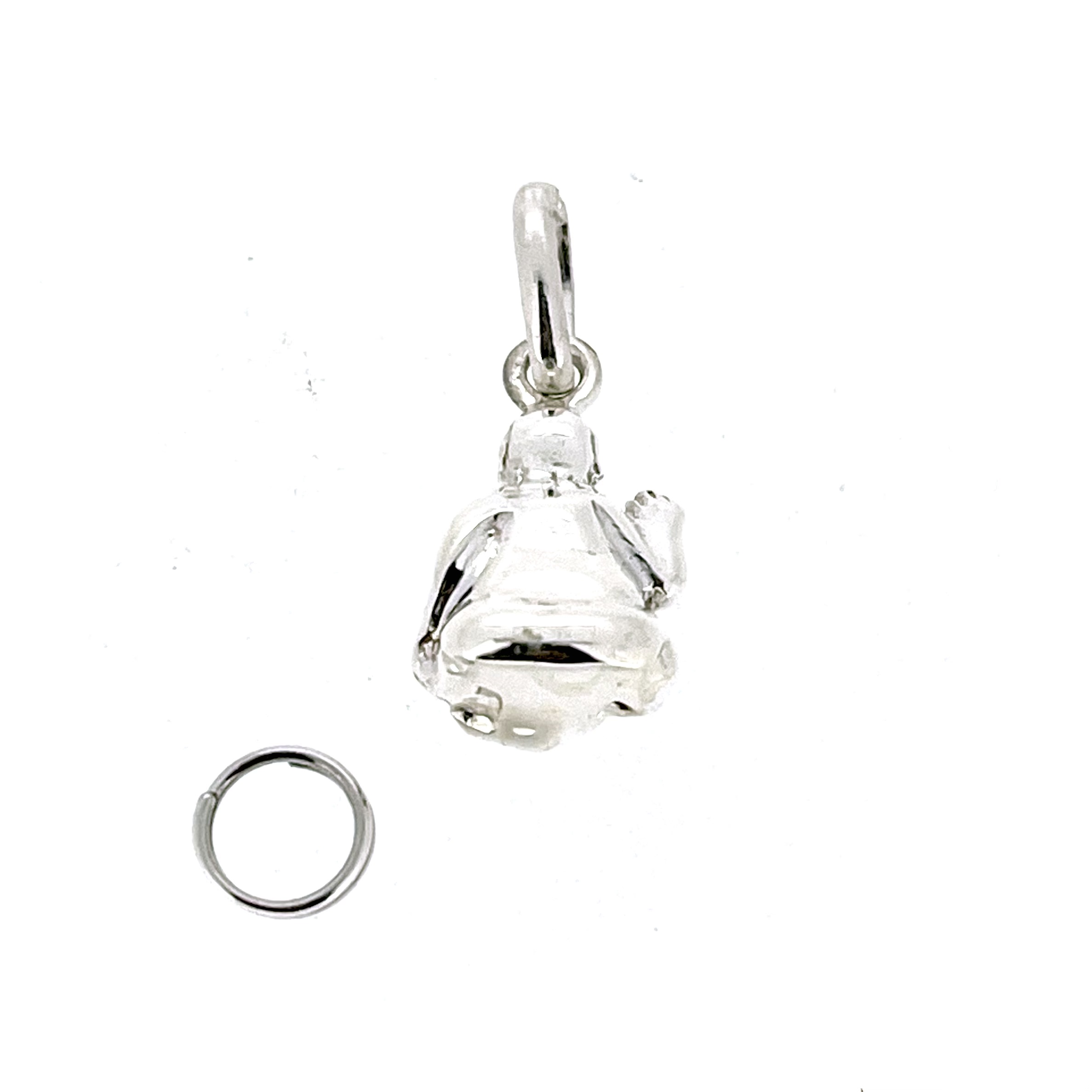 Back view of Laughing Buddha charm