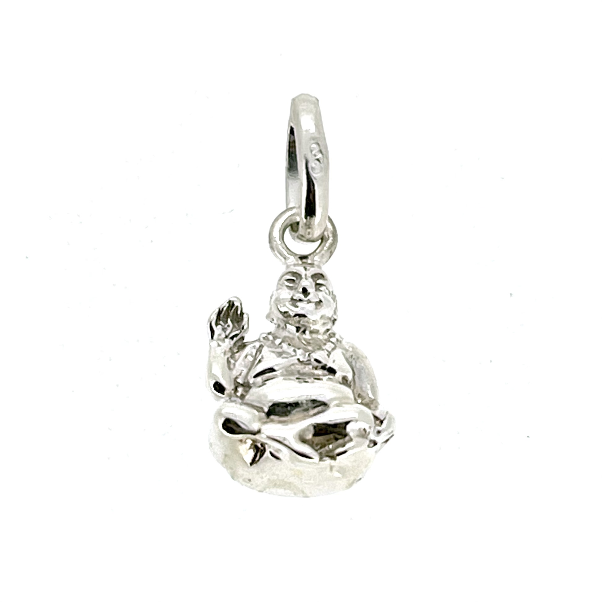Vintage Buddha charm on neutral background