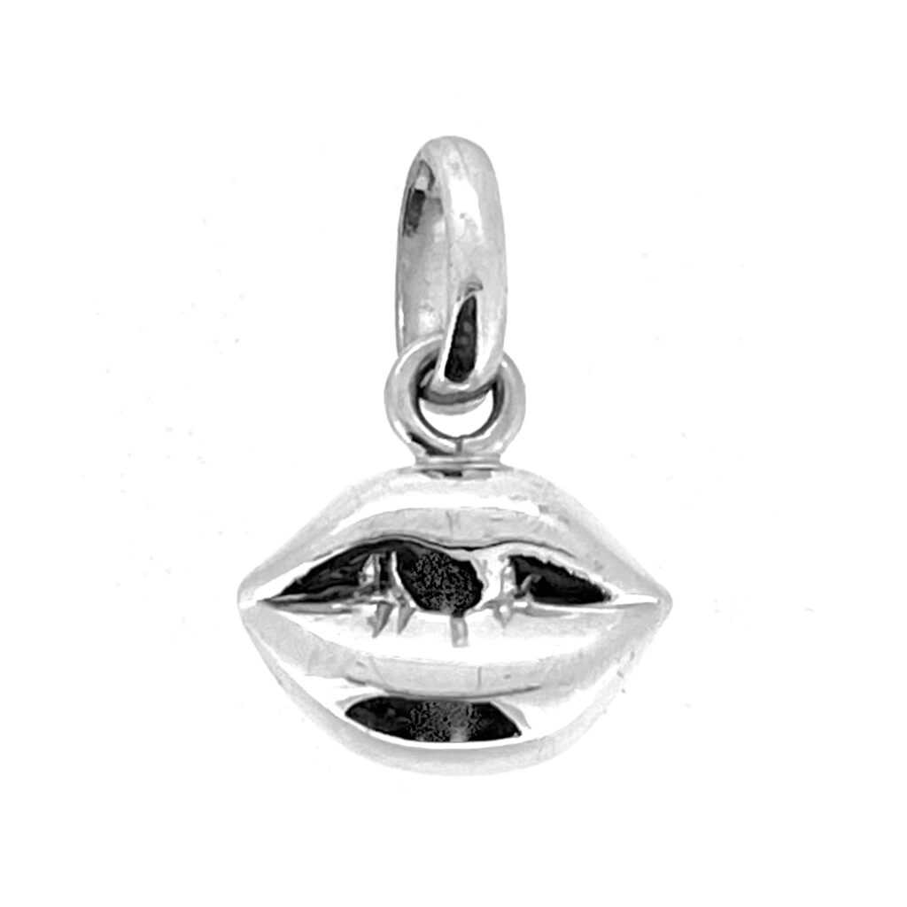 2002 hallmarked Lips Charm with LL 925 marking