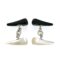 2006 hallmarked sterling silver Tusk Cufflinks