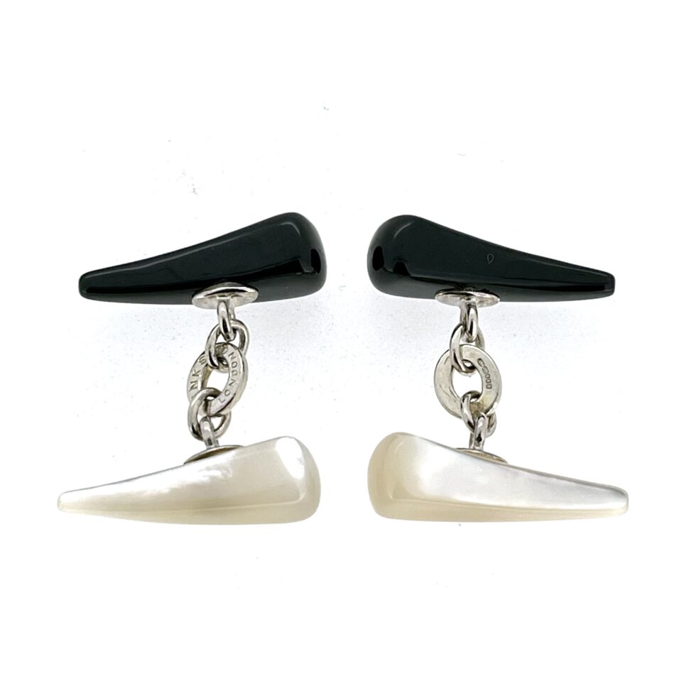 2006 hallmarked sterling silver Tusk Cufflinks