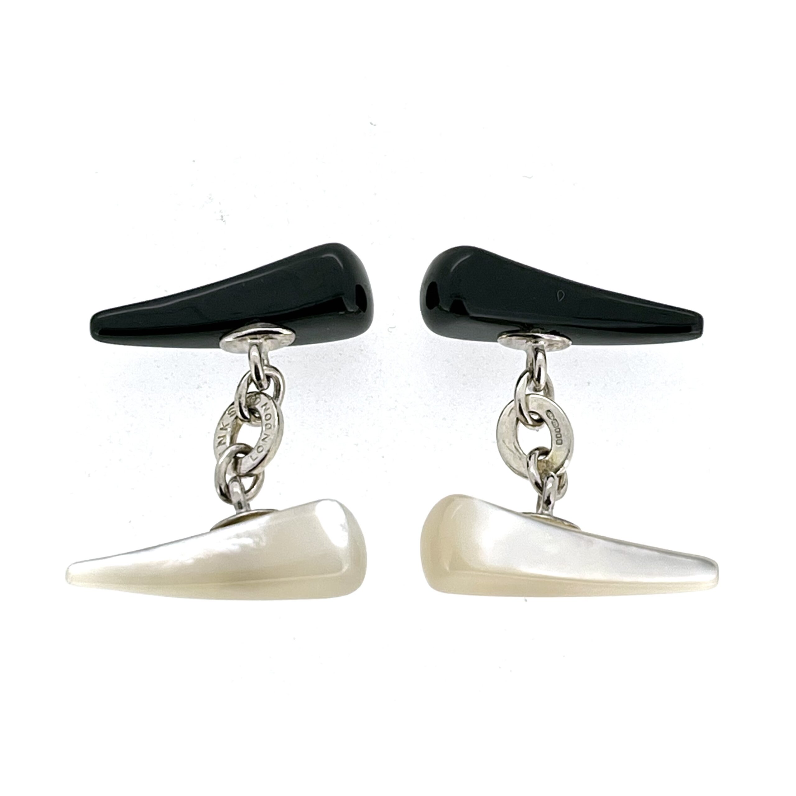 2006 hallmarked sterling silver Tusk Cufflinks
