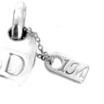 Close-up of 1M tag on Links of London vintage charm