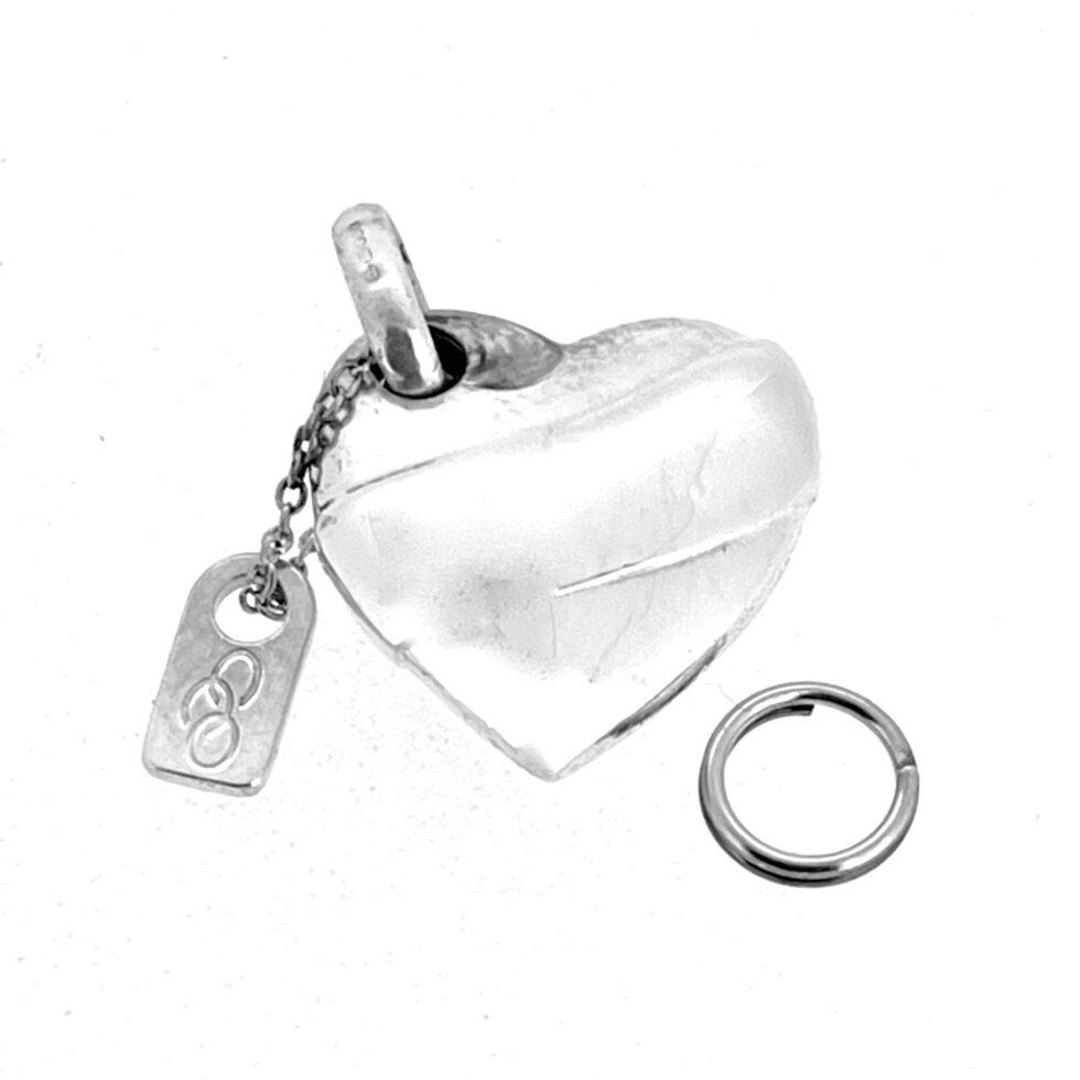 Reverse side of 1M tag showing three-ring logo detail