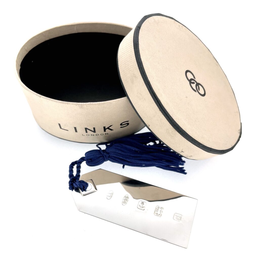 2003 hallmarked Links of London bookmark in sterling silver