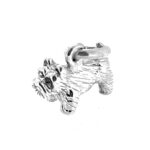 Front angle showing textured fur detail on Westie Dog Charm