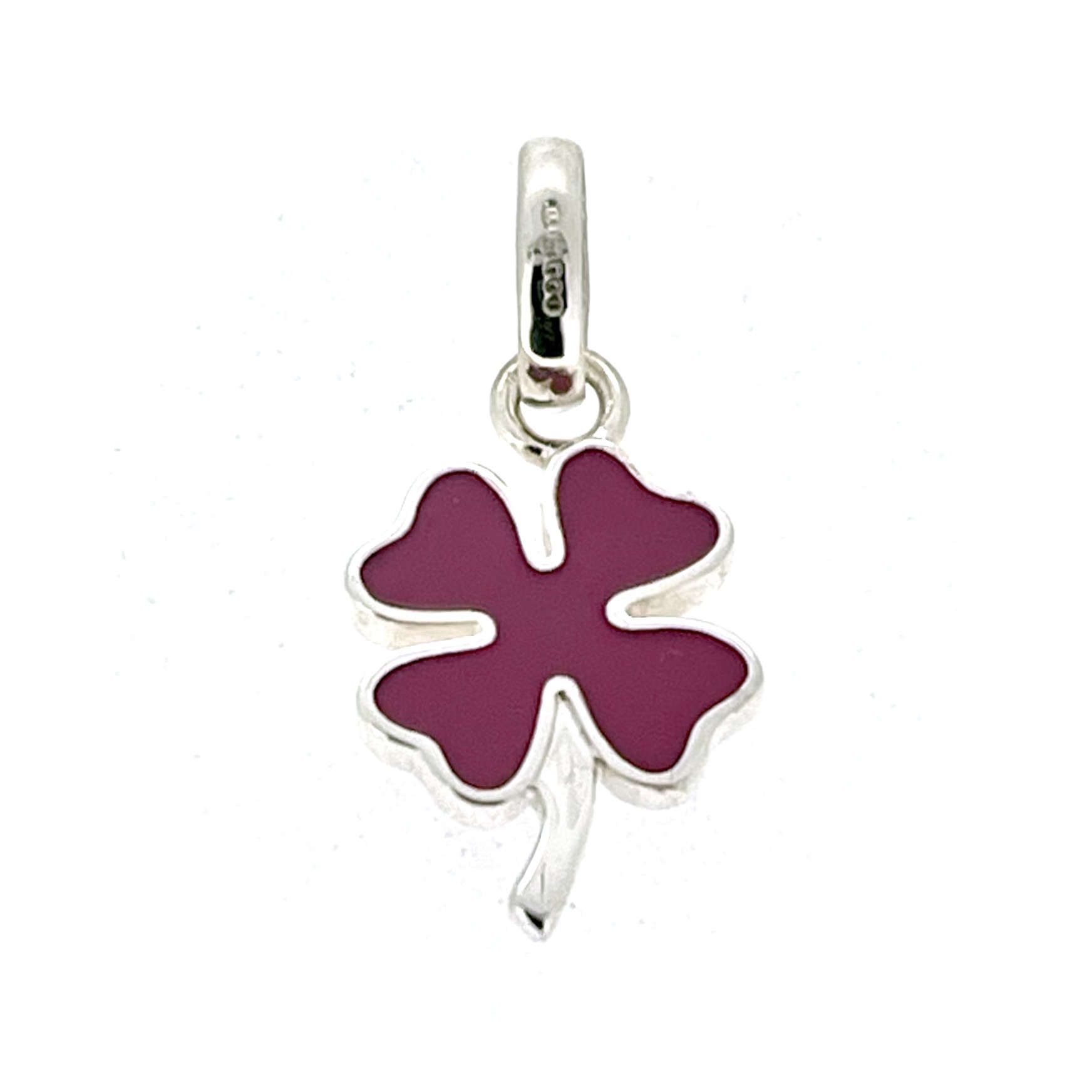 Reverse side showing pink enamel on both sides