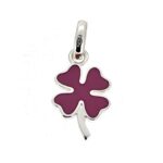 Vintage 2010 Links of London Four-Leaf Clover Charm – Sterling Silver & Pink Enamel