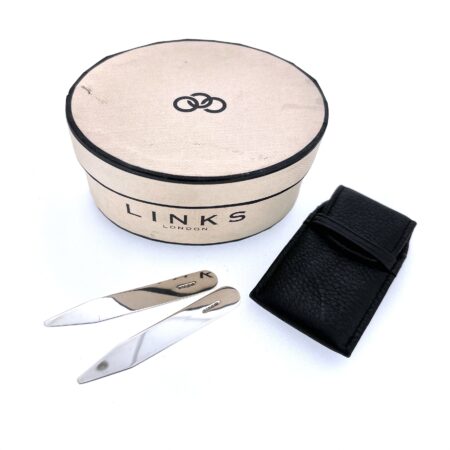 Vintage Links of London collar stiffeners with original box