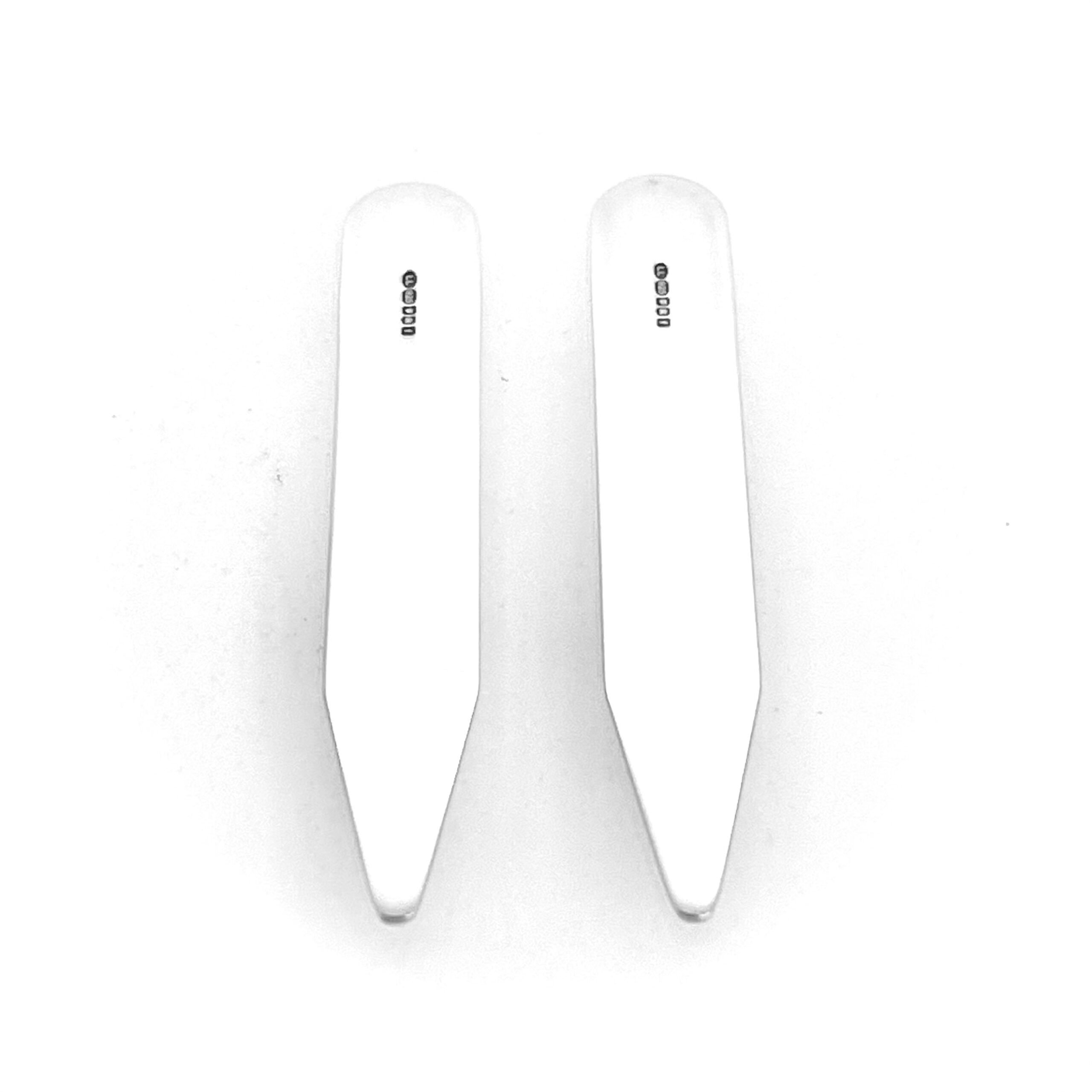 Pair of vintage 2005 Links of London sterling silver collar stiffeners