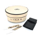 Links of London collar stiffeners and leather slip case