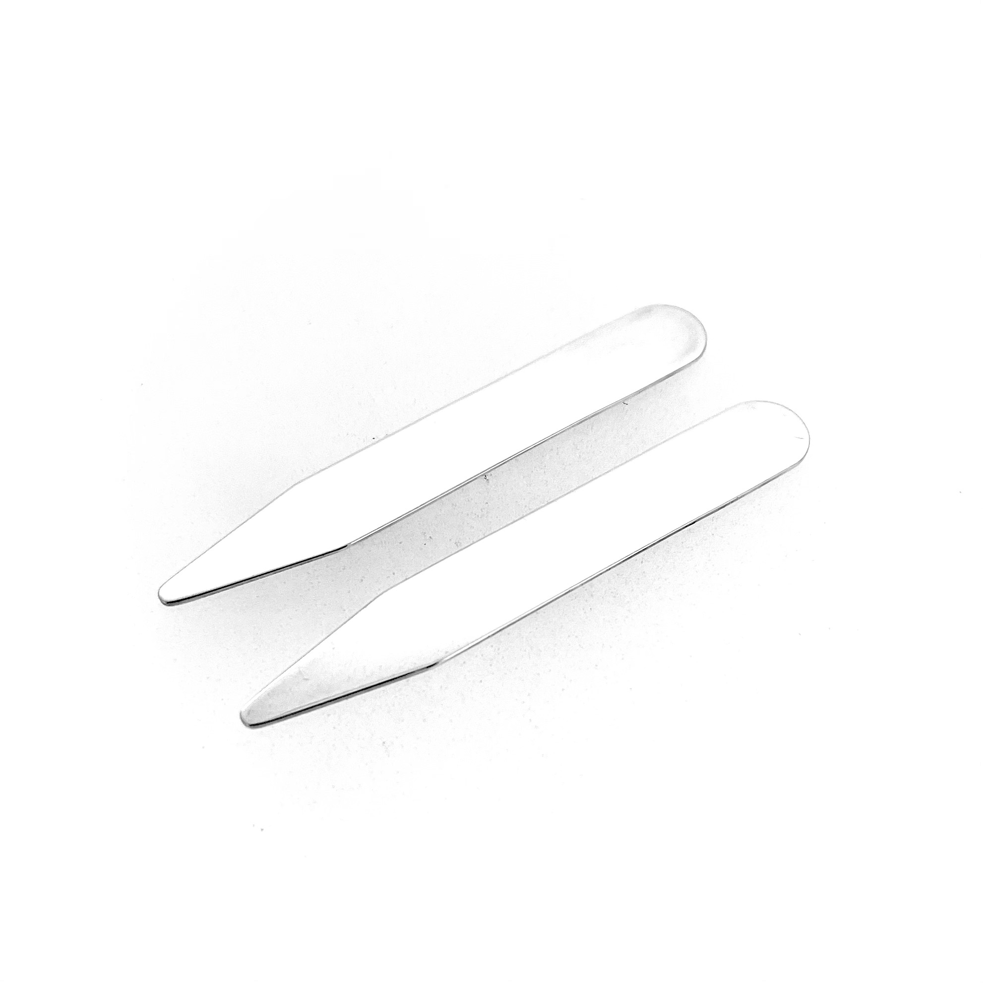 Vintage 2005 collar stiffeners with polished finish