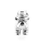 Vintage Links of London British Bulldog Top Hat Charm sterling silver front view
