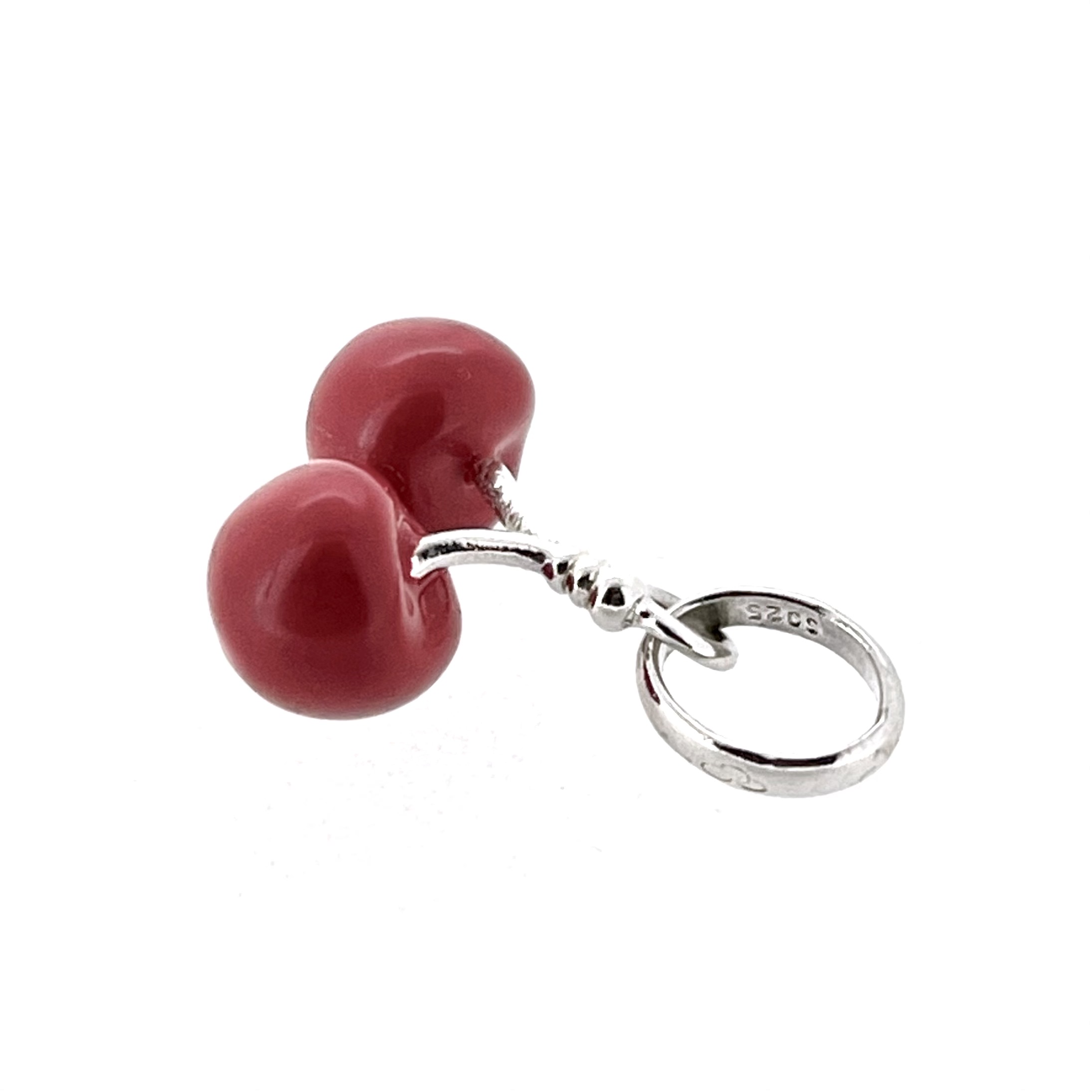 Vintage Links of London Cherry Charm polished and cleaned, excellent condition