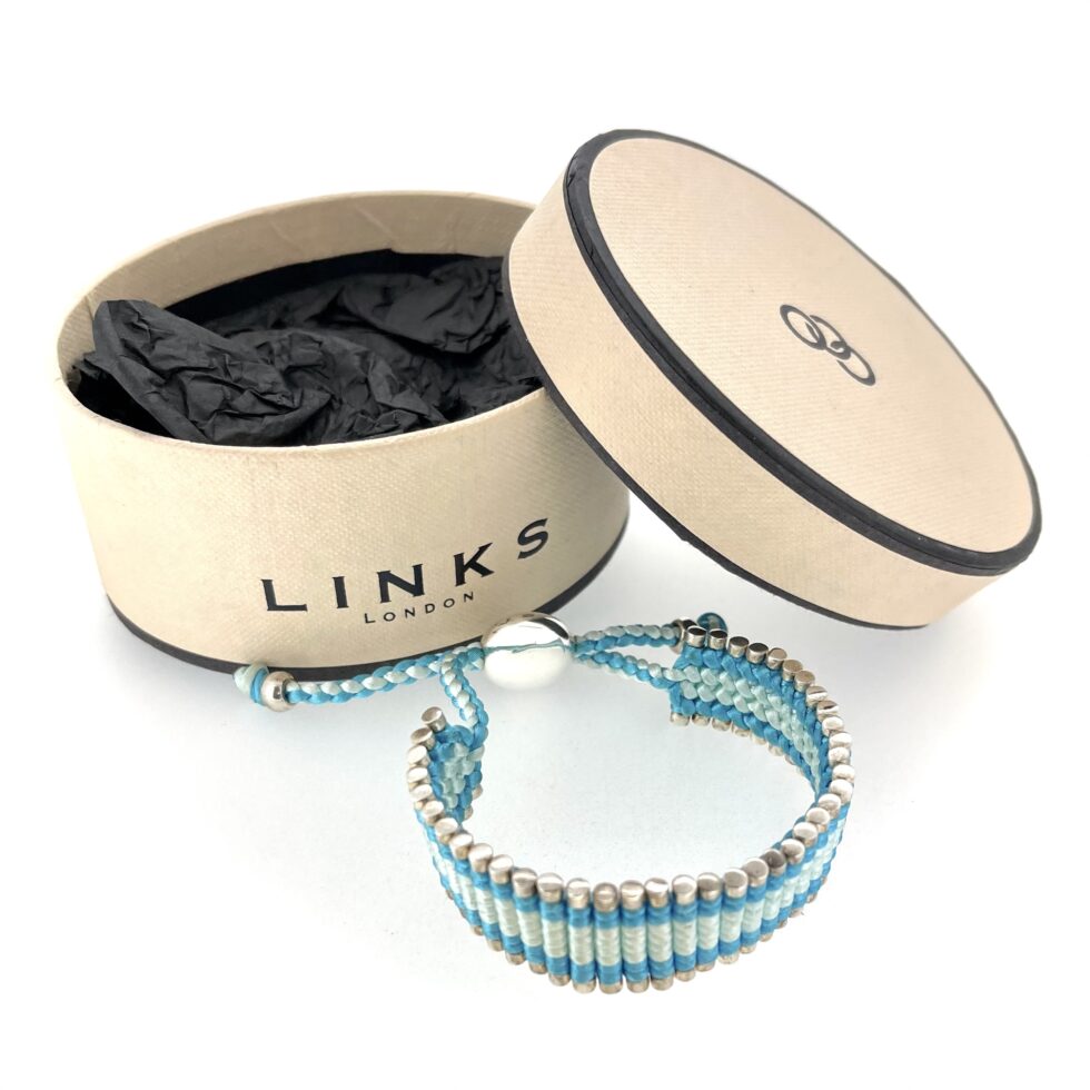 Original oval Links of London box with vintage bracelet inside