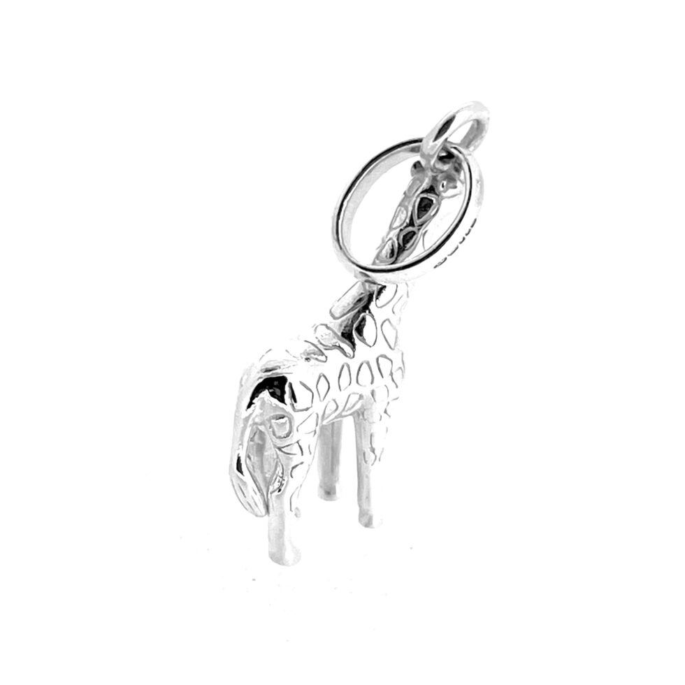 Vintage 2011 hallmarked giraffe charm photographed in close detail