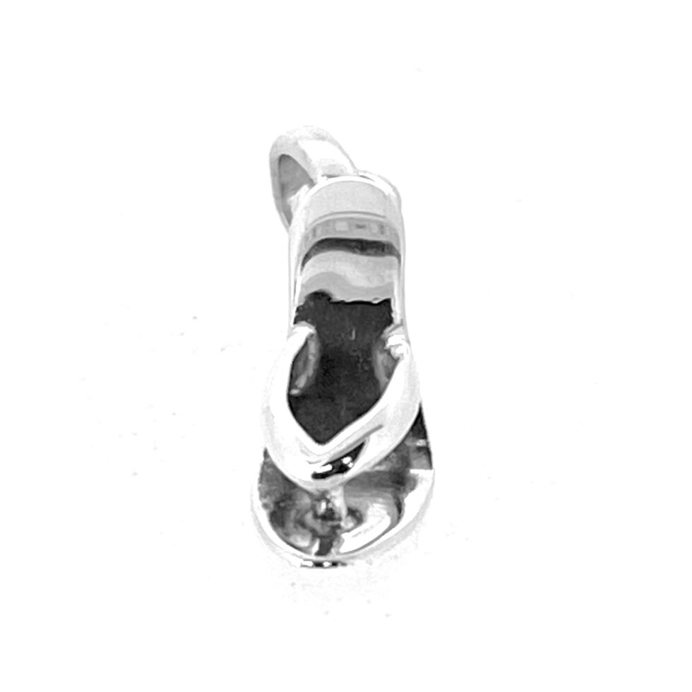 Vintage Links of London kitten heel mule sandal charm sterling silver front view