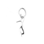 Vintage mule sandal charm photographed upright
