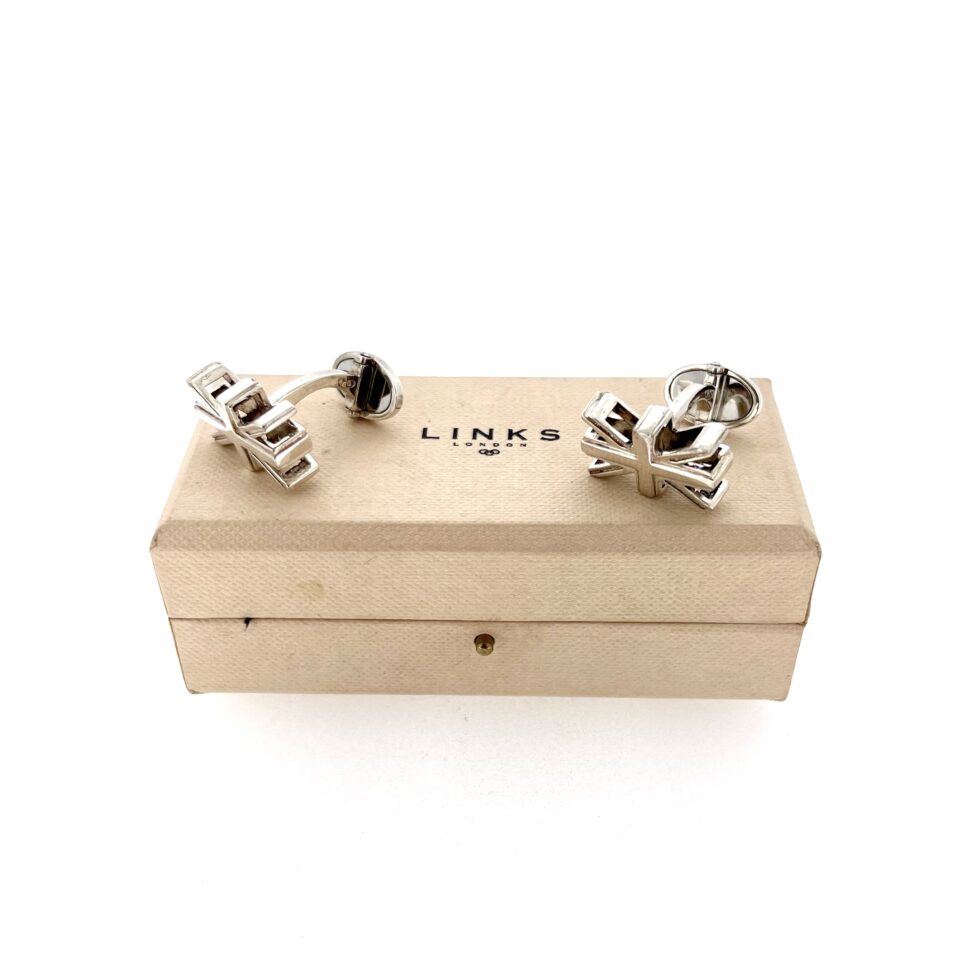 Vintage Links of London London 2012 Union Jack Cufflinks Sterling Silver