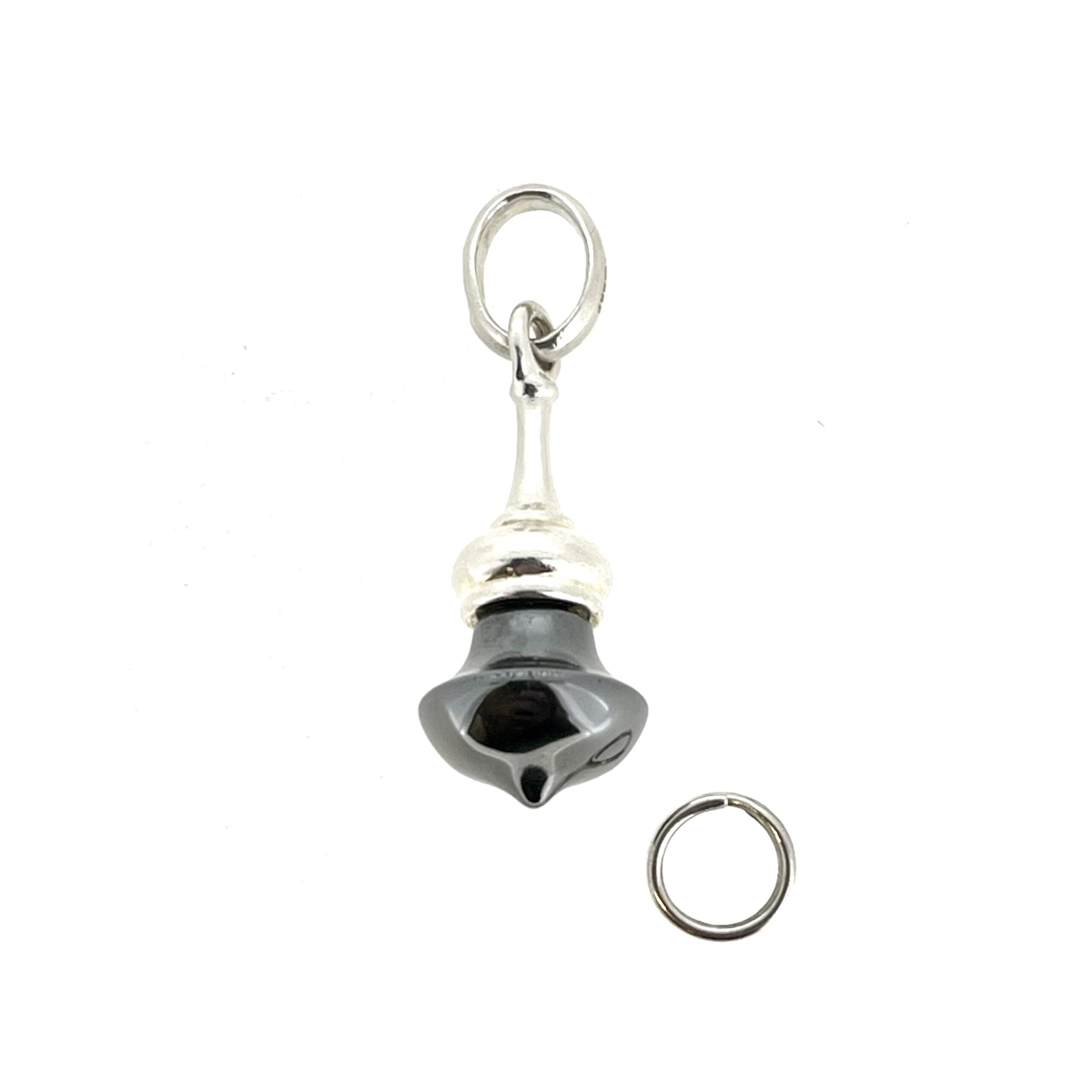 Russian onion dome inspired charm in silver and hematite