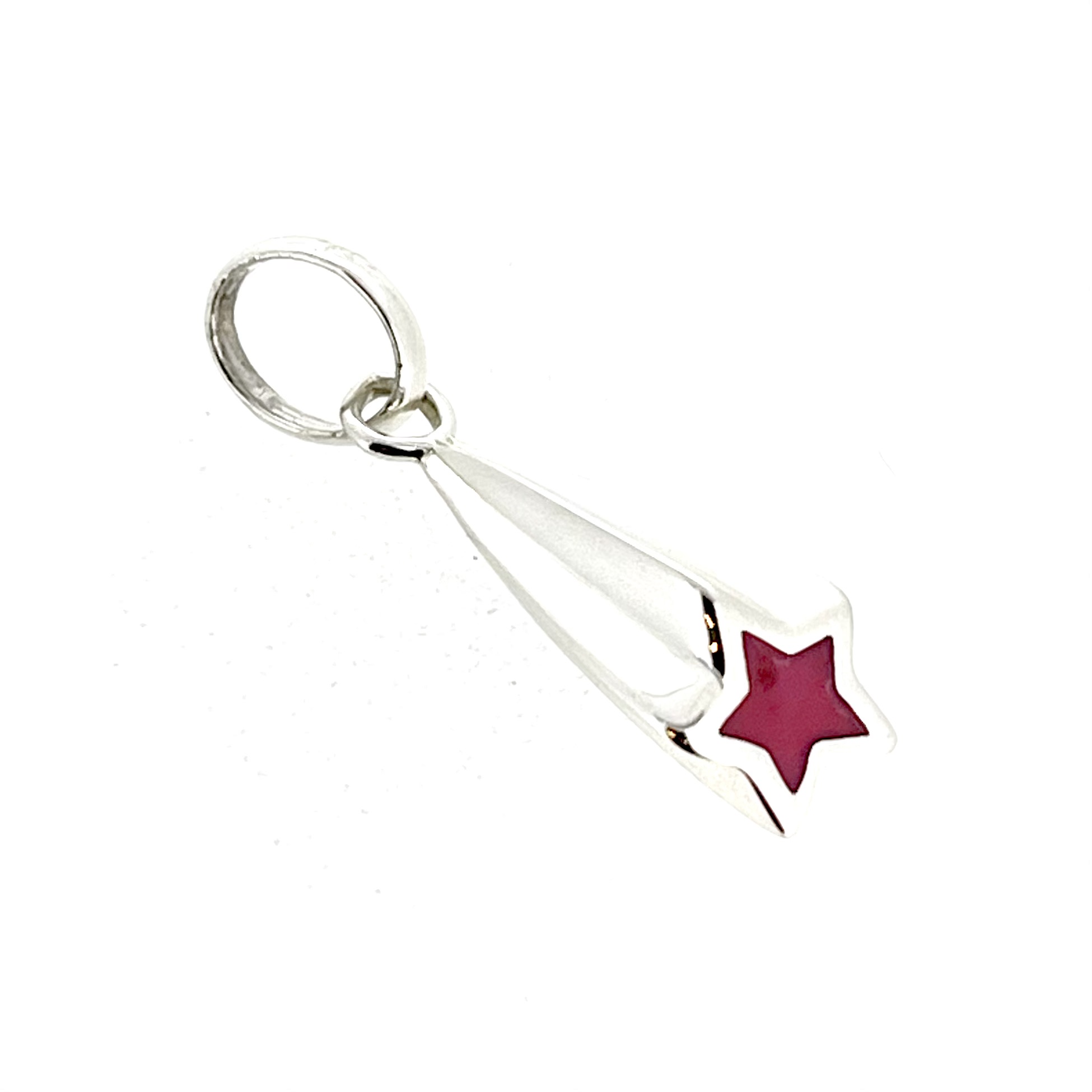 Side view of Links of London pink enamel star charm