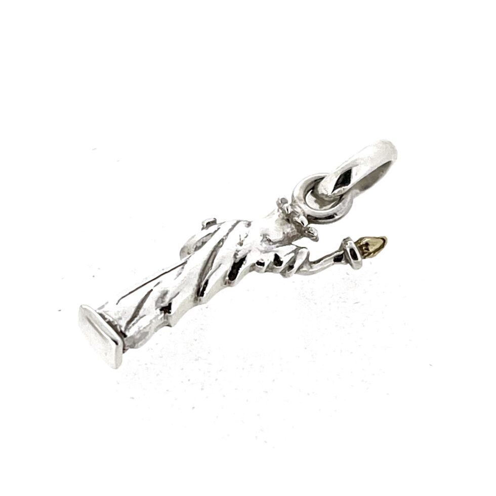 Detailed torch design of Statue of Liberty Charm