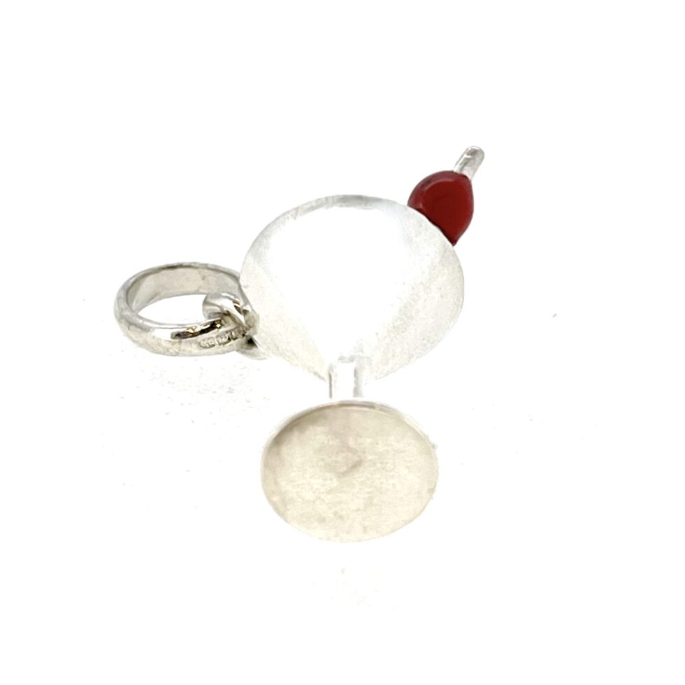 Vintage Links of London Sterling Silver Cocktail Glass Charm with Cherry