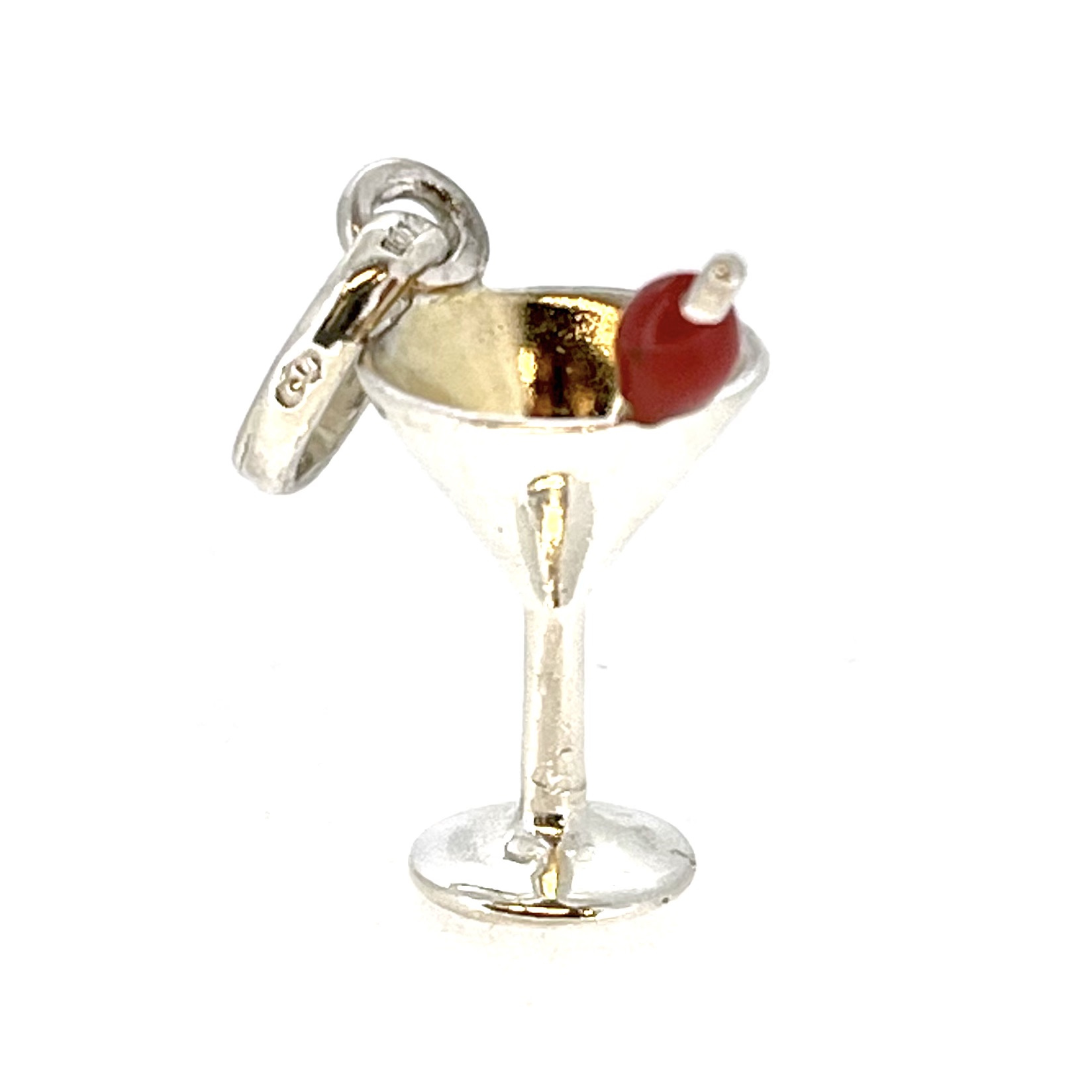 Vintage Links of London Sterling Silver Cocktail Glass Charm with Cherry