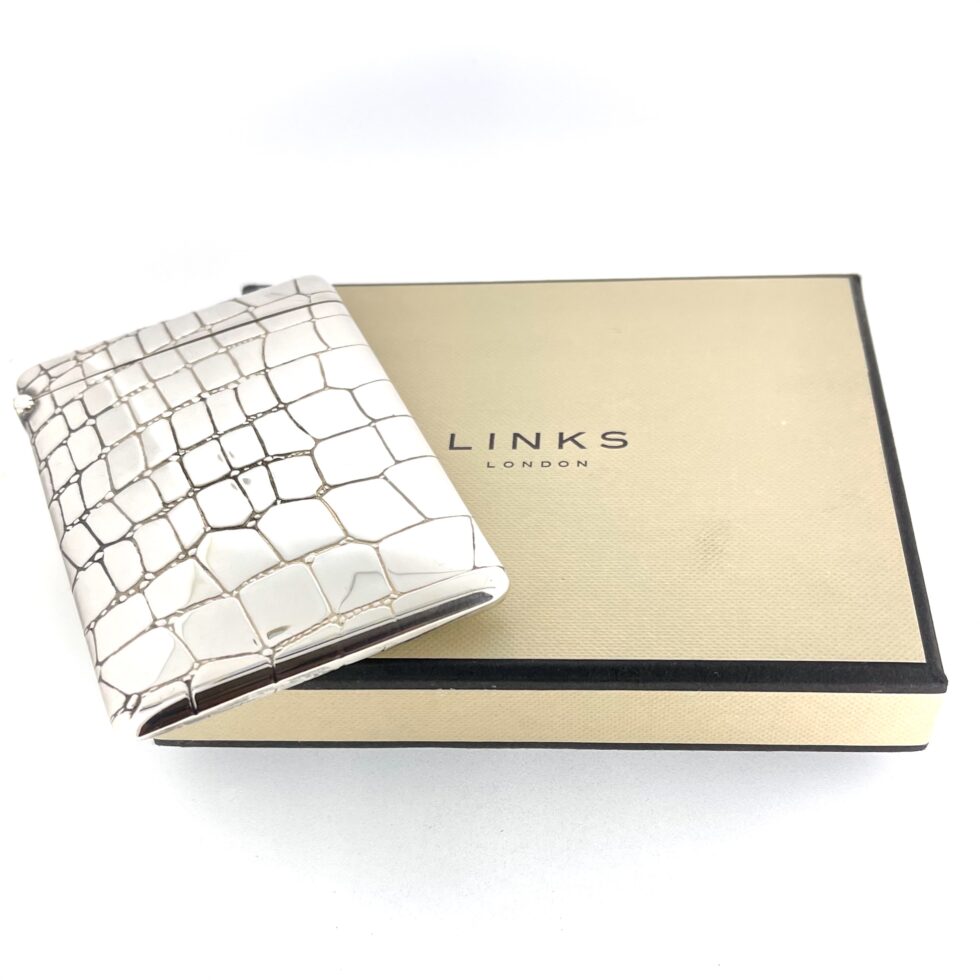 Original Links of London presentation box with crocodile silver case.